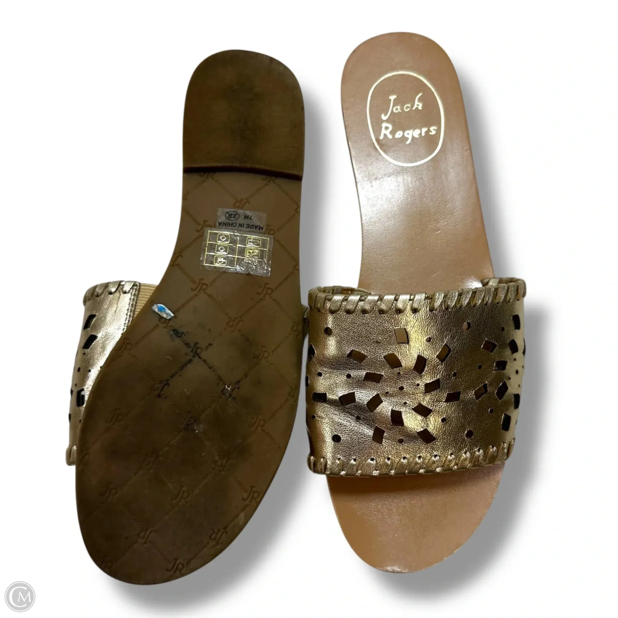 Sandals Flats By Jack Rogers In Gold, Size: 7
