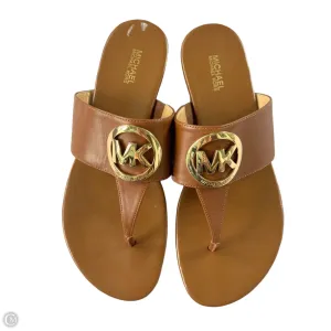 Sandals Flats By Michael By Michael Kors In Brown, Size: 9