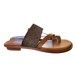 Sandals Flats By Michael By Michael Kors In Brown, Size:7.5