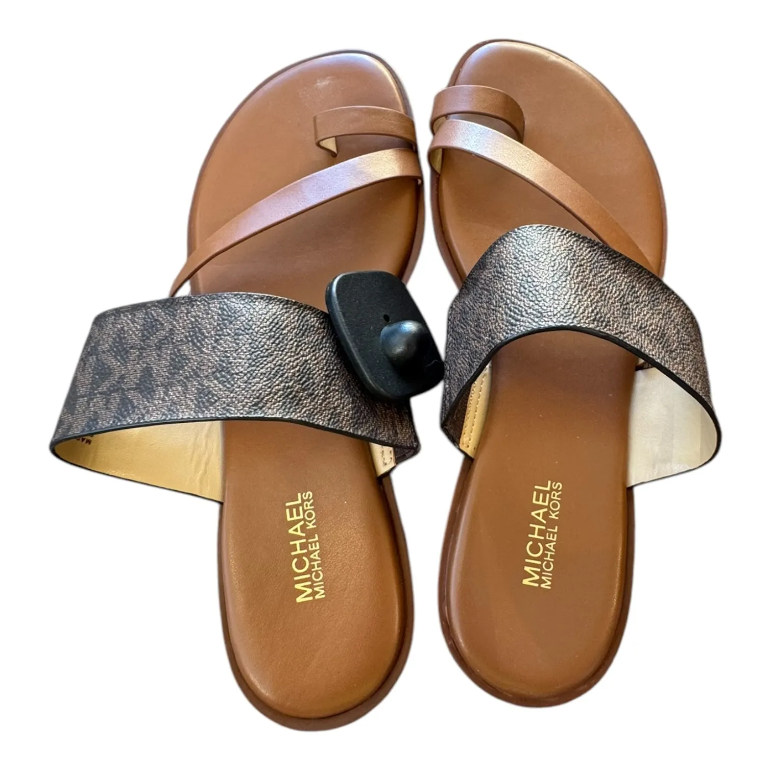 Sandals Flats By Michael By Michael Kors In Brown, Size:7.5