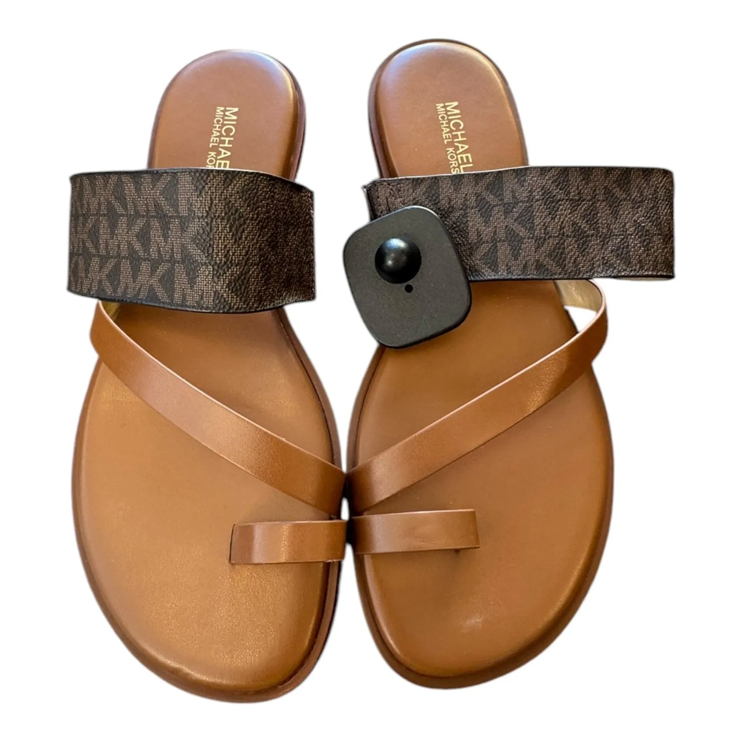 Sandals Flats By Michael By Michael Kors In Brown, Size:7.5