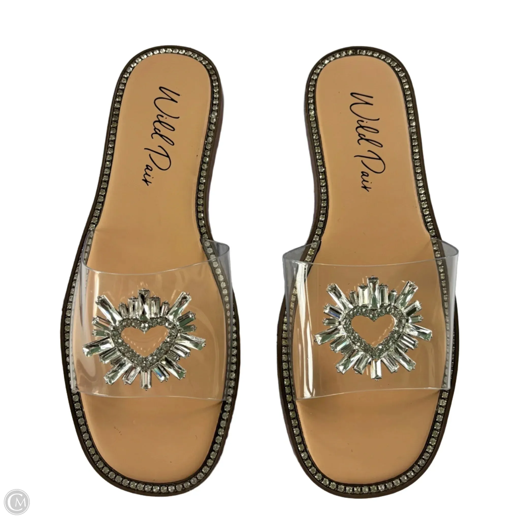 Sandals Flats By Wild Pair In Clear, Size: 9