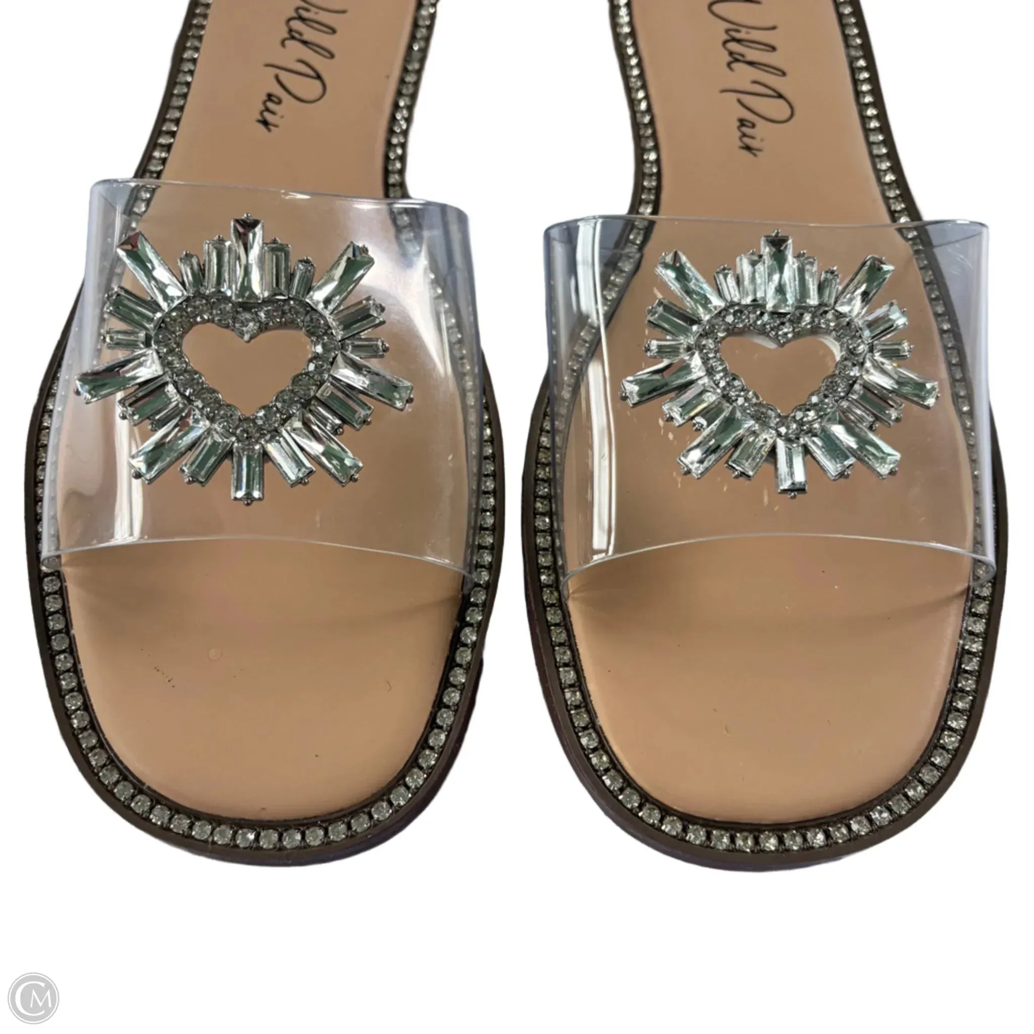 Sandals Flats By Wild Pair In Clear, Size: 9