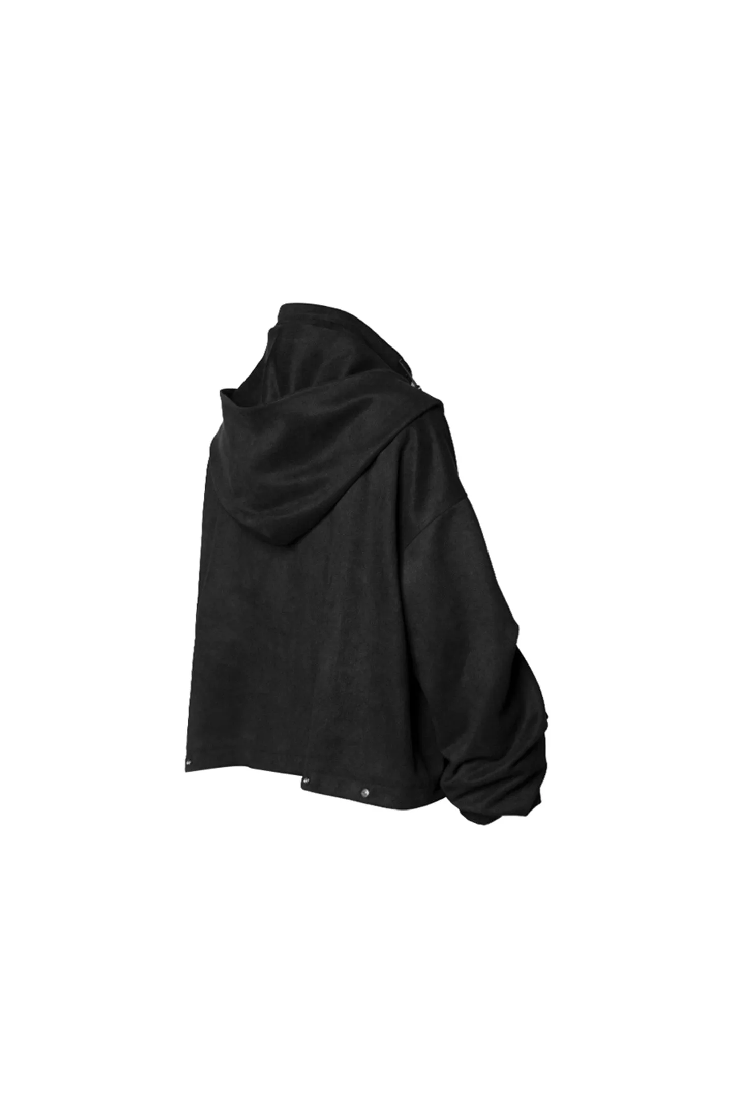 Scimitar Cuffs Cropped suede jacket