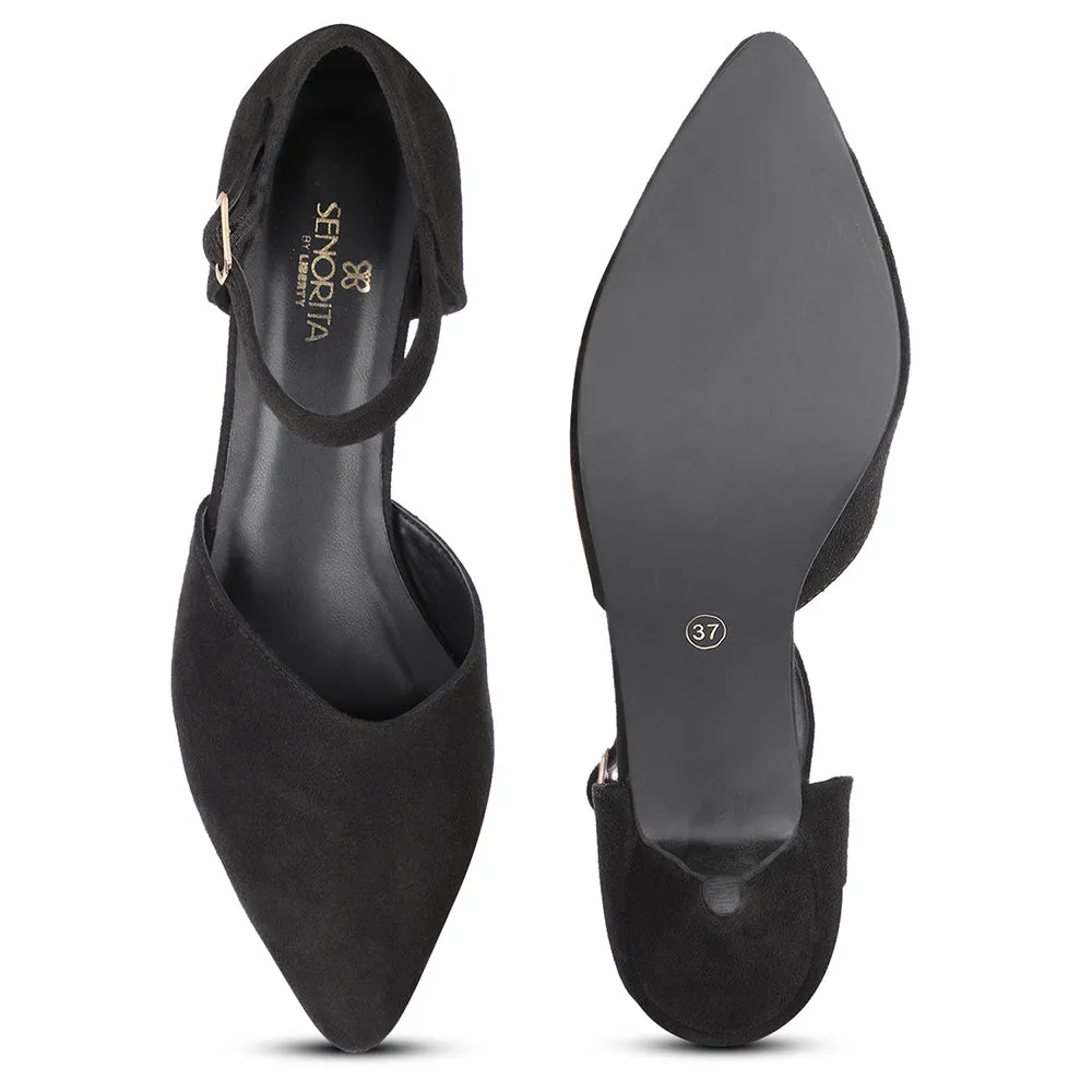 Senorita Casual Black Sandal For Women KITTEN-2E By Liberty