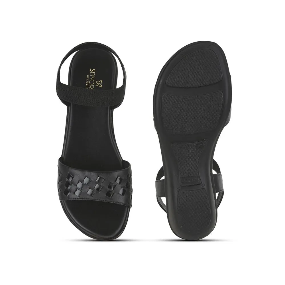 Senorita Ethnic Sandal For Ladies (Black) MDL-80 By Liberty