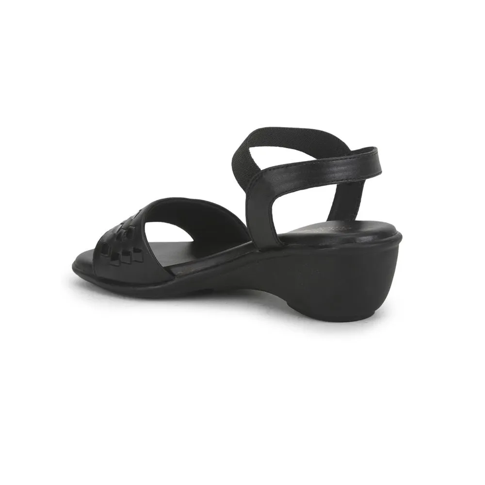 Senorita Ethnic Sandal For Ladies (Black) MDL-80 By Liberty