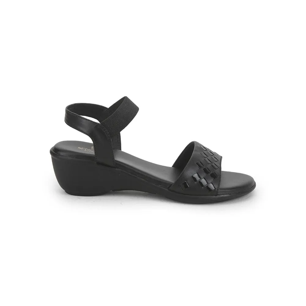 Senorita Ethnic Sandal For Ladies (Black) MDL-80 By Liberty