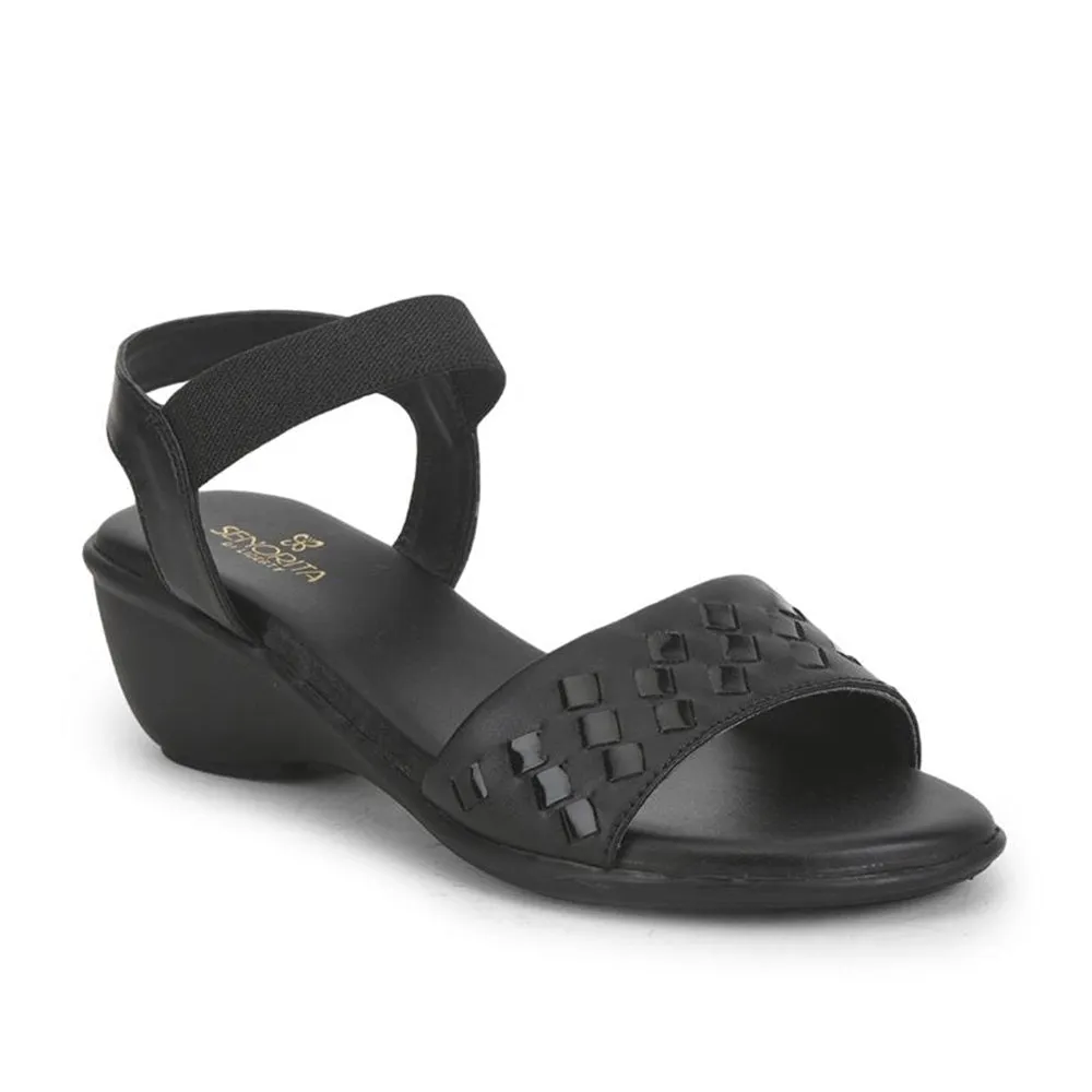 Senorita Ethnic Sandal For Ladies (Black) MDL-80 By Liberty