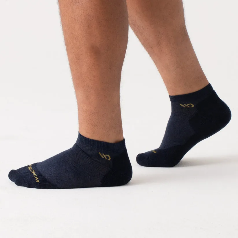 Solid Cushioned No Show Socks