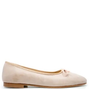 Spain Co Clay Leather Bow Flat