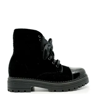 Spain Co Crushed Velvet Bow Boot
