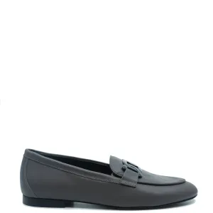 Spain Co Gray Printed Leather Buckle Loafer