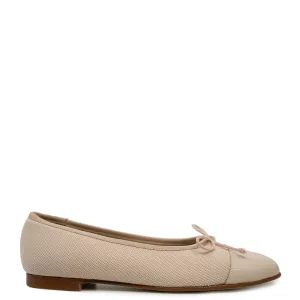 Spain Co Sand Texture Captoe Ballet Flat