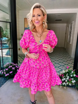 SWEET SCENTS OF SPRING FLORAL DRESS - PINK