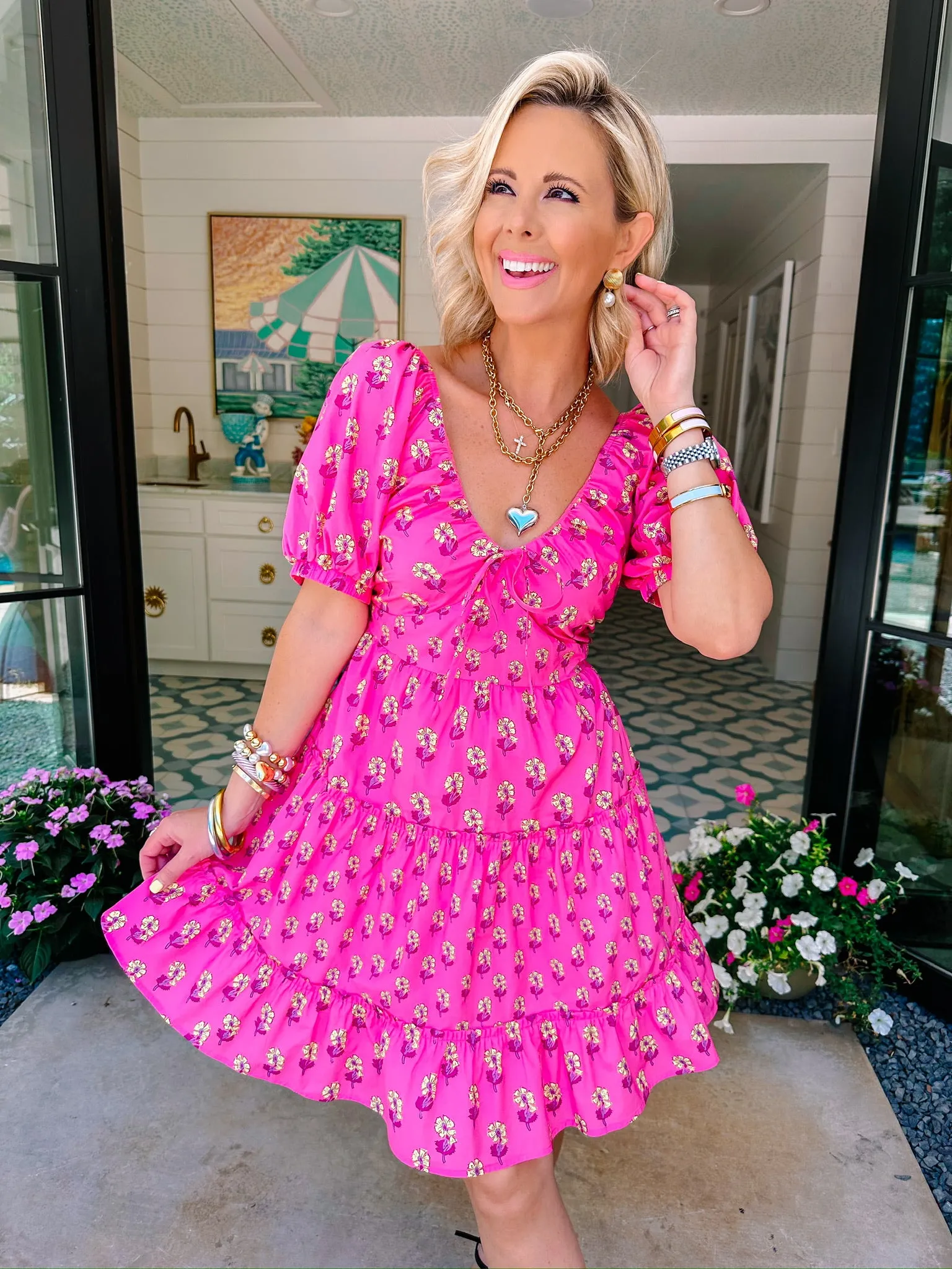 SWEET SCENTS OF SPRING FLORAL DRESS - PINK