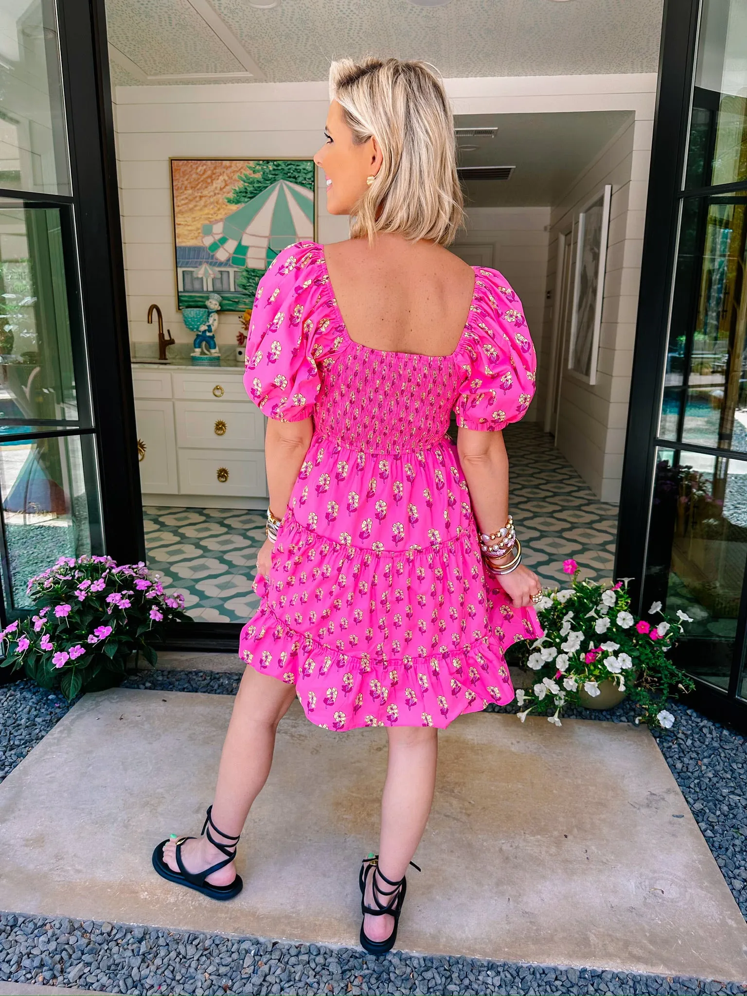 SWEET SCENTS OF SPRING FLORAL DRESS - PINK