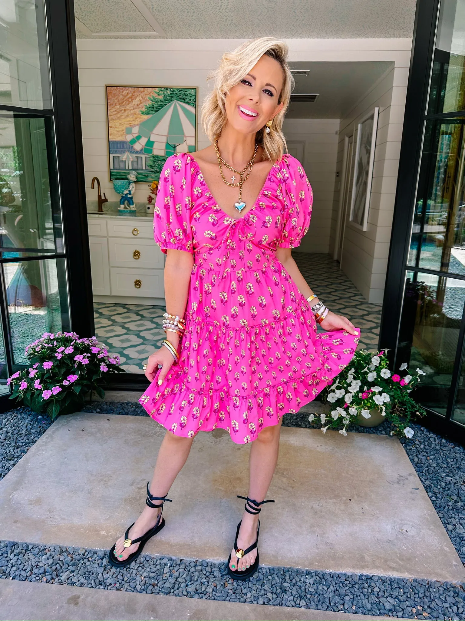SWEET SCENTS OF SPRING FLORAL DRESS - PINK