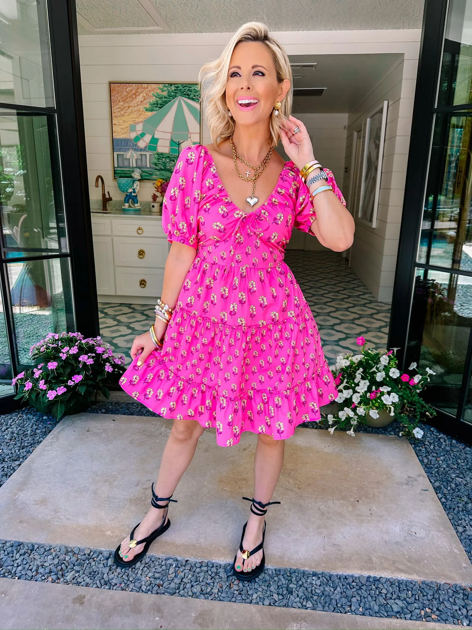 SWEET SCENTS OF SPRING FLORAL DRESS - PINK