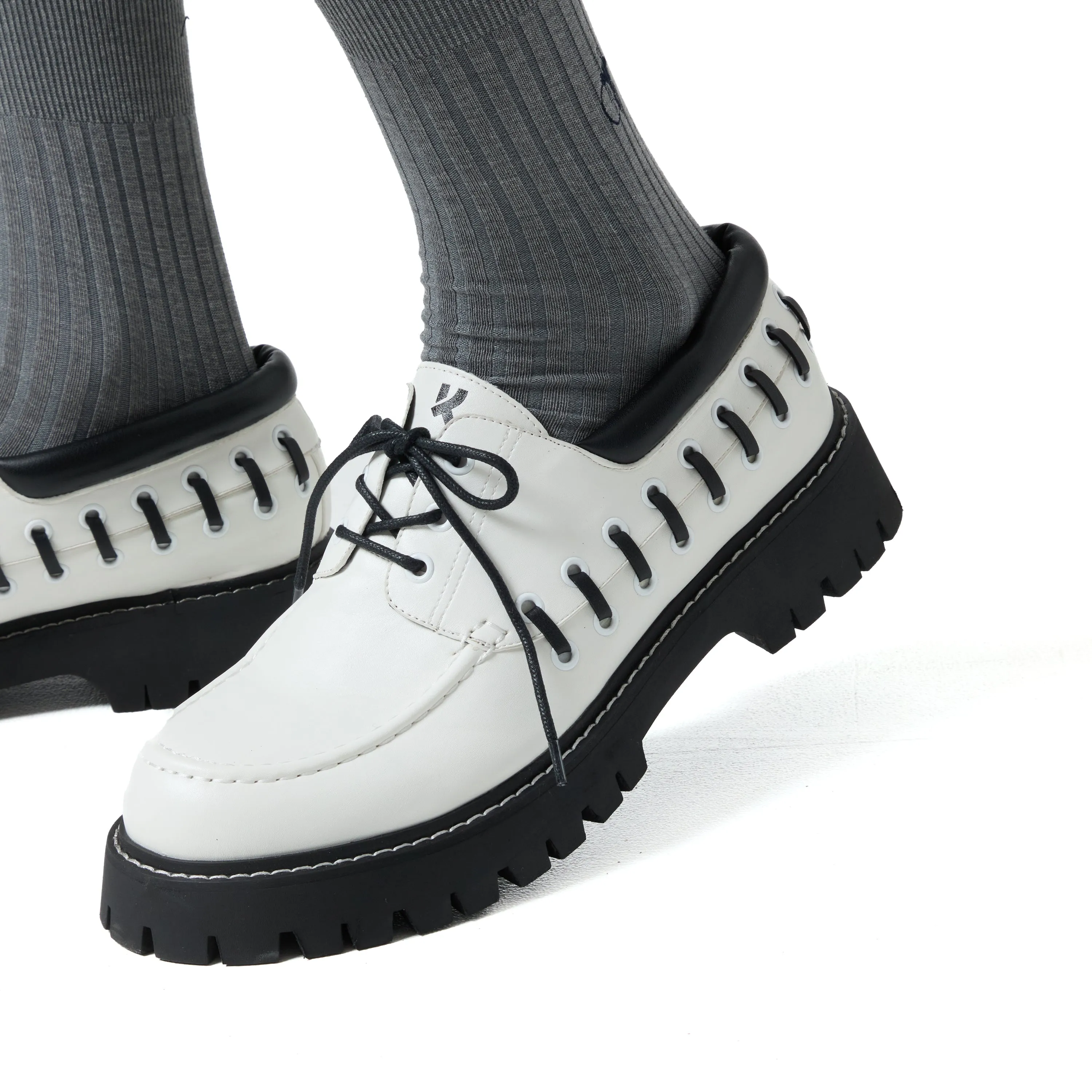 Tenar Men's Boat Shoes - Cream