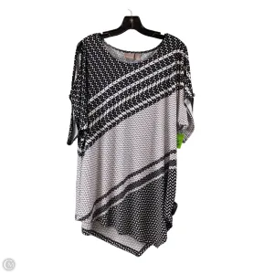 Top Short Sleeve By Chicos In Black & White, Size: L