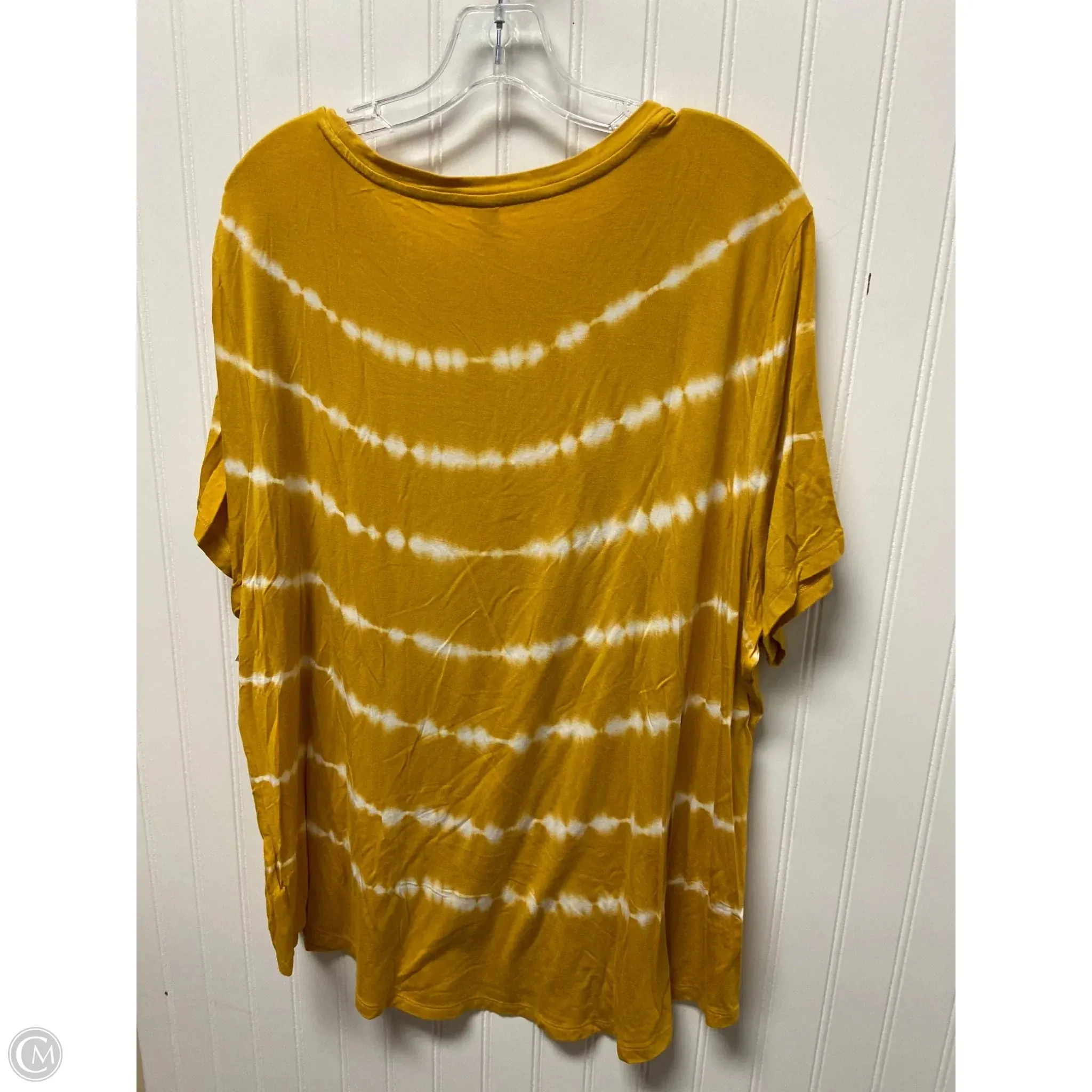 Top Short Sleeve By Old Navy In Yellow, Size: 1x