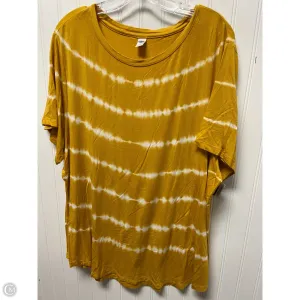 Top Short Sleeve By Old Navy In Yellow, Size: 1x
