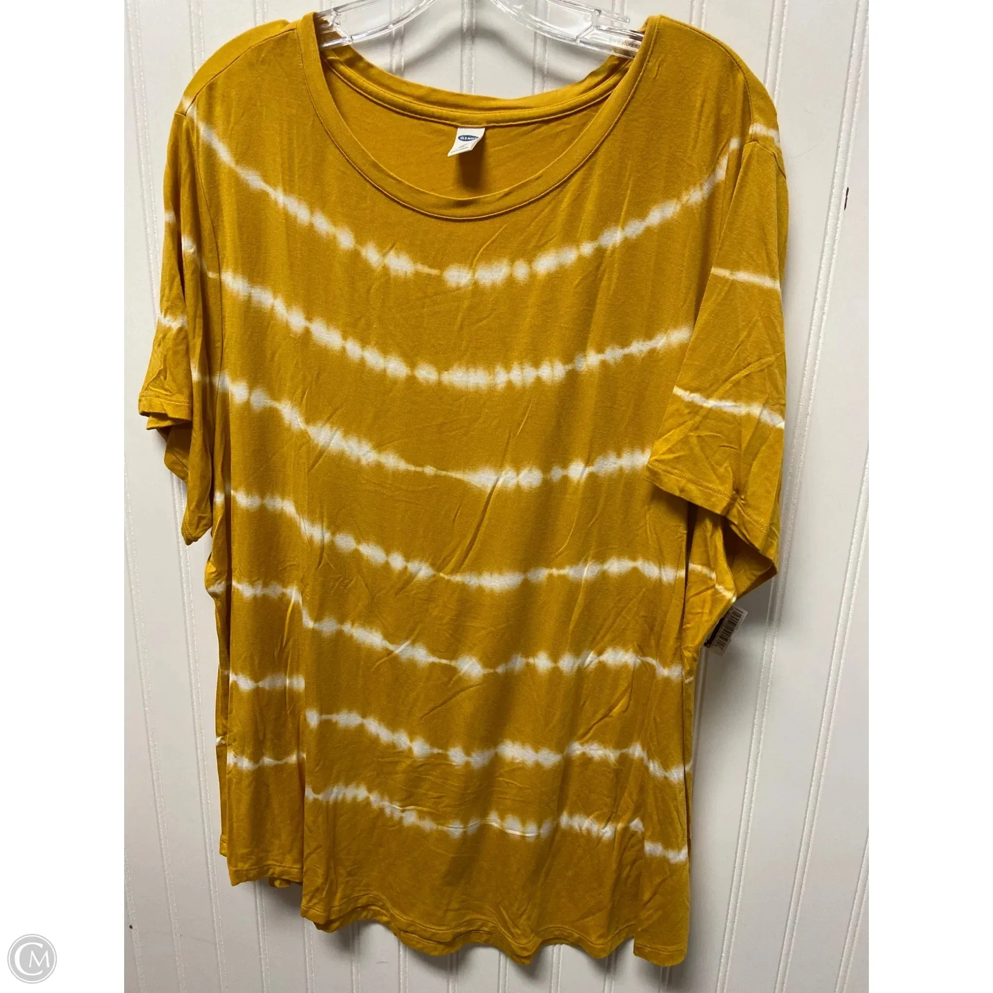Top Short Sleeve By Old Navy In Yellow, Size: 1x