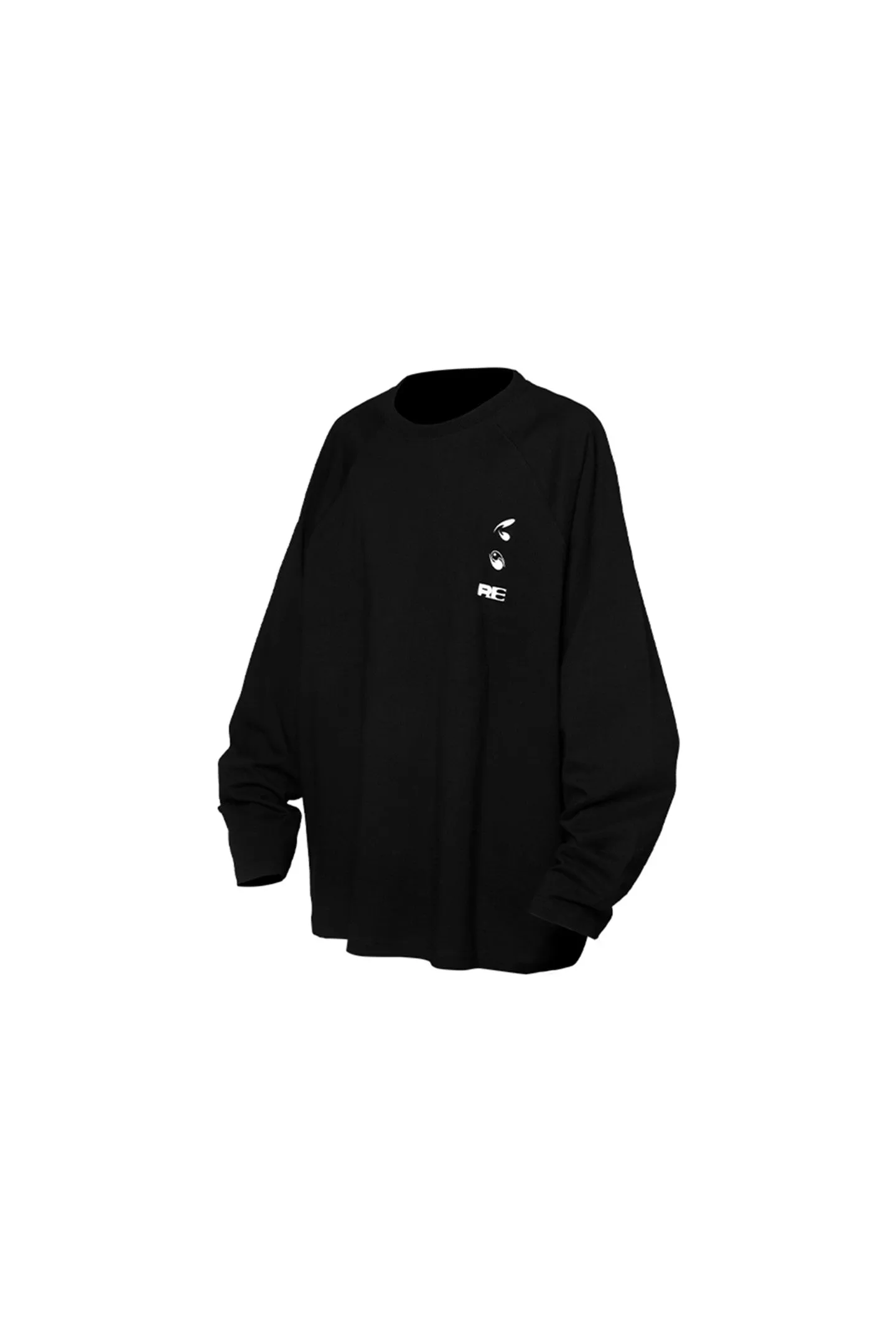 Two-tone Print Sstructured Long Sleeve T-shirt