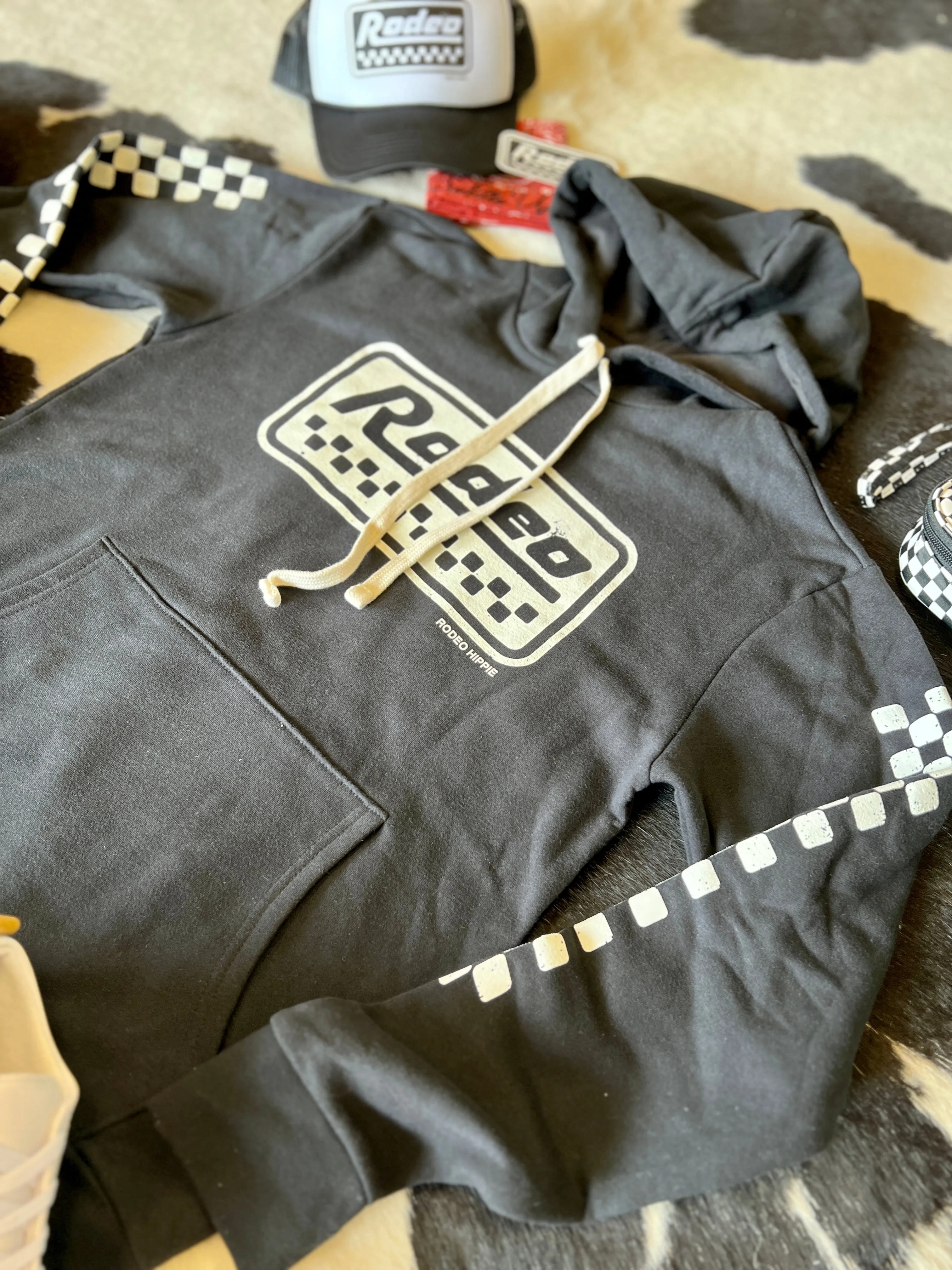 Unisex Rodeo Racer Black Hoodie*
