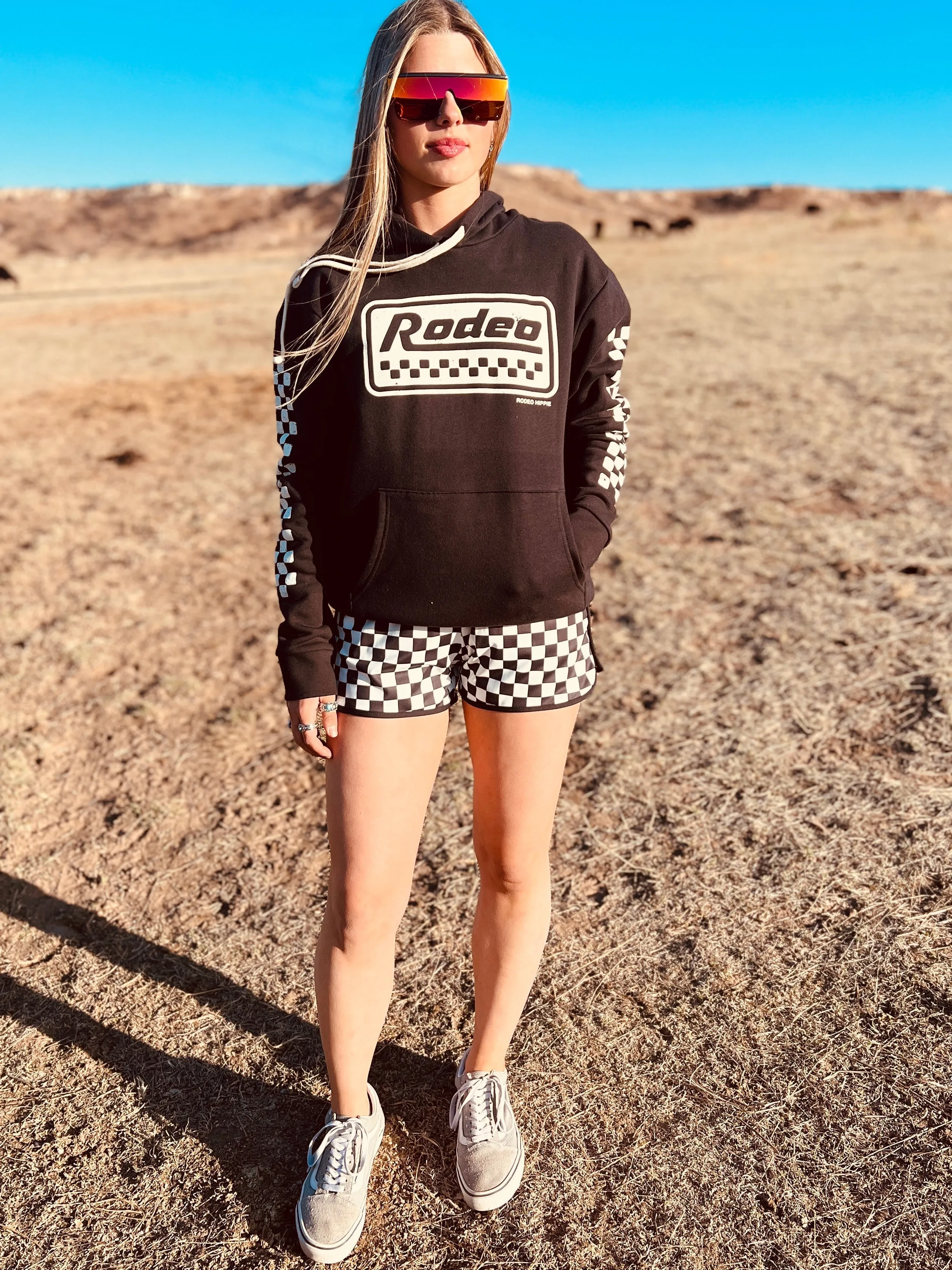 Unisex Rodeo Racer Black Hoodie*