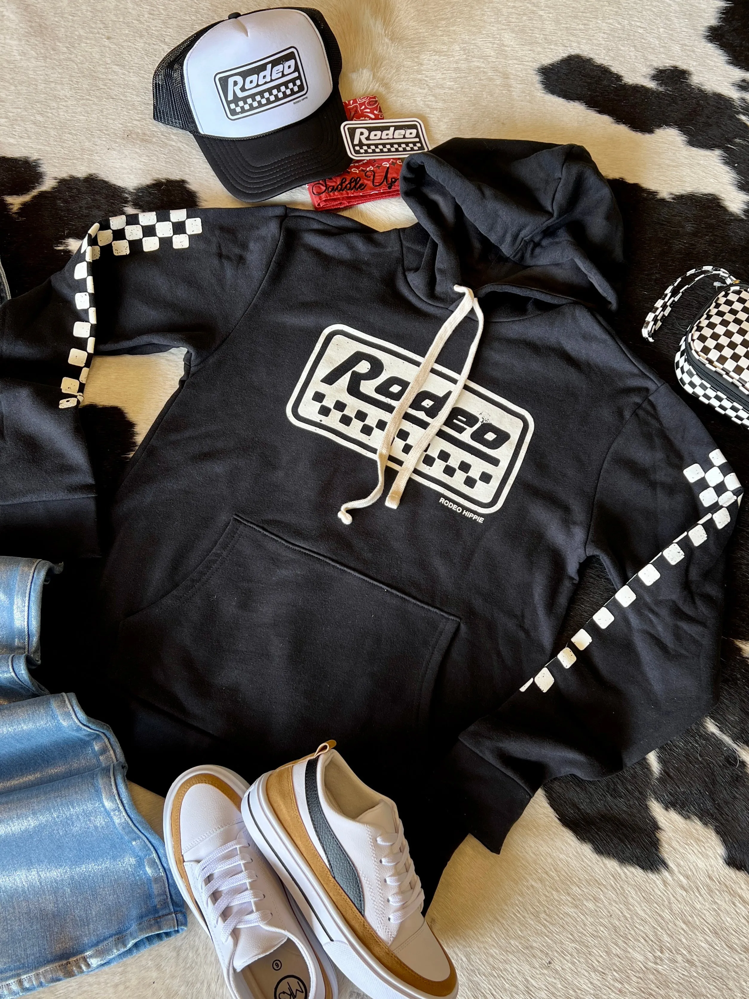 Unisex Rodeo Racer Black Hoodie*