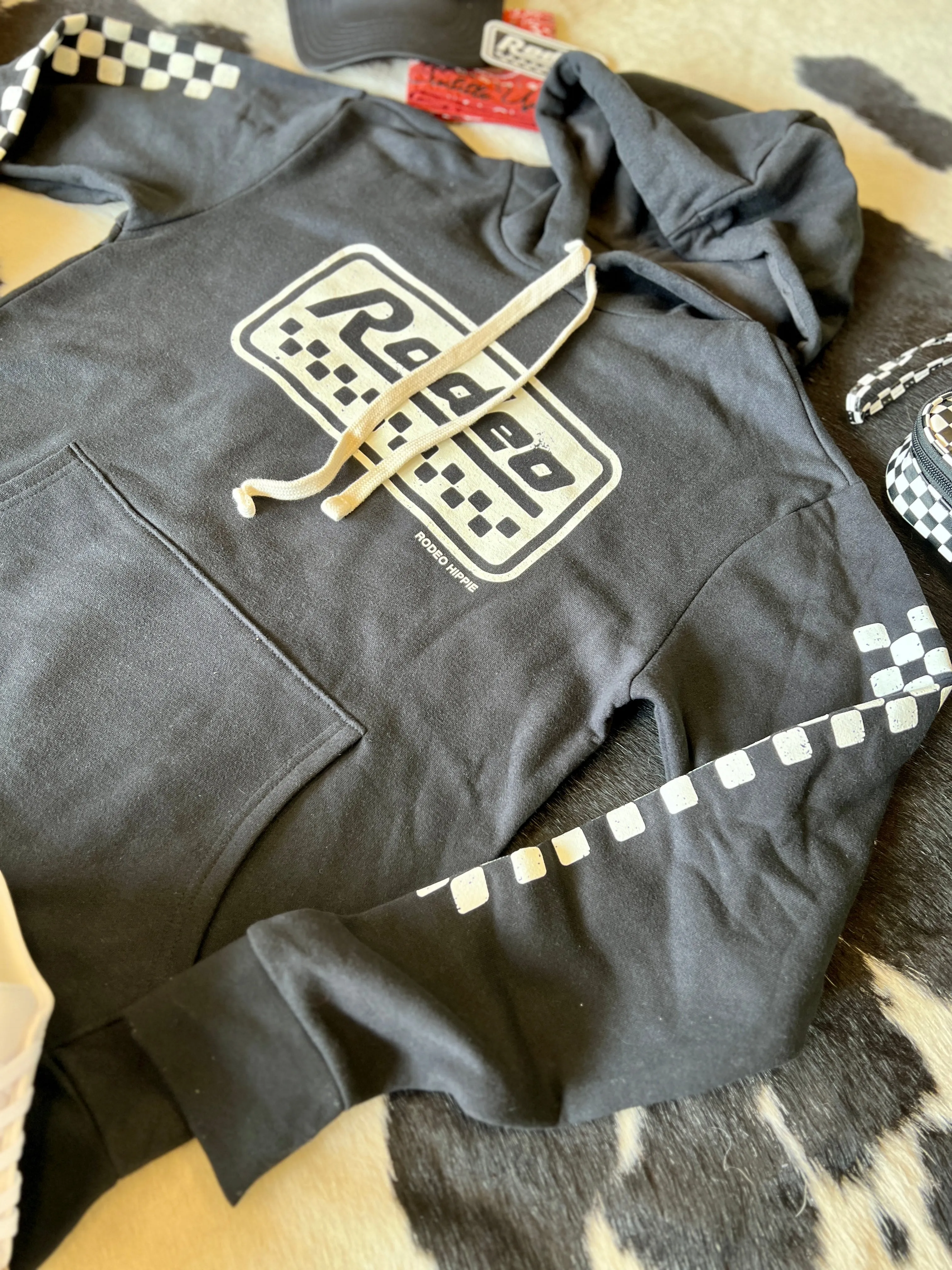 Unisex Rodeo Racer Black Hoodie*