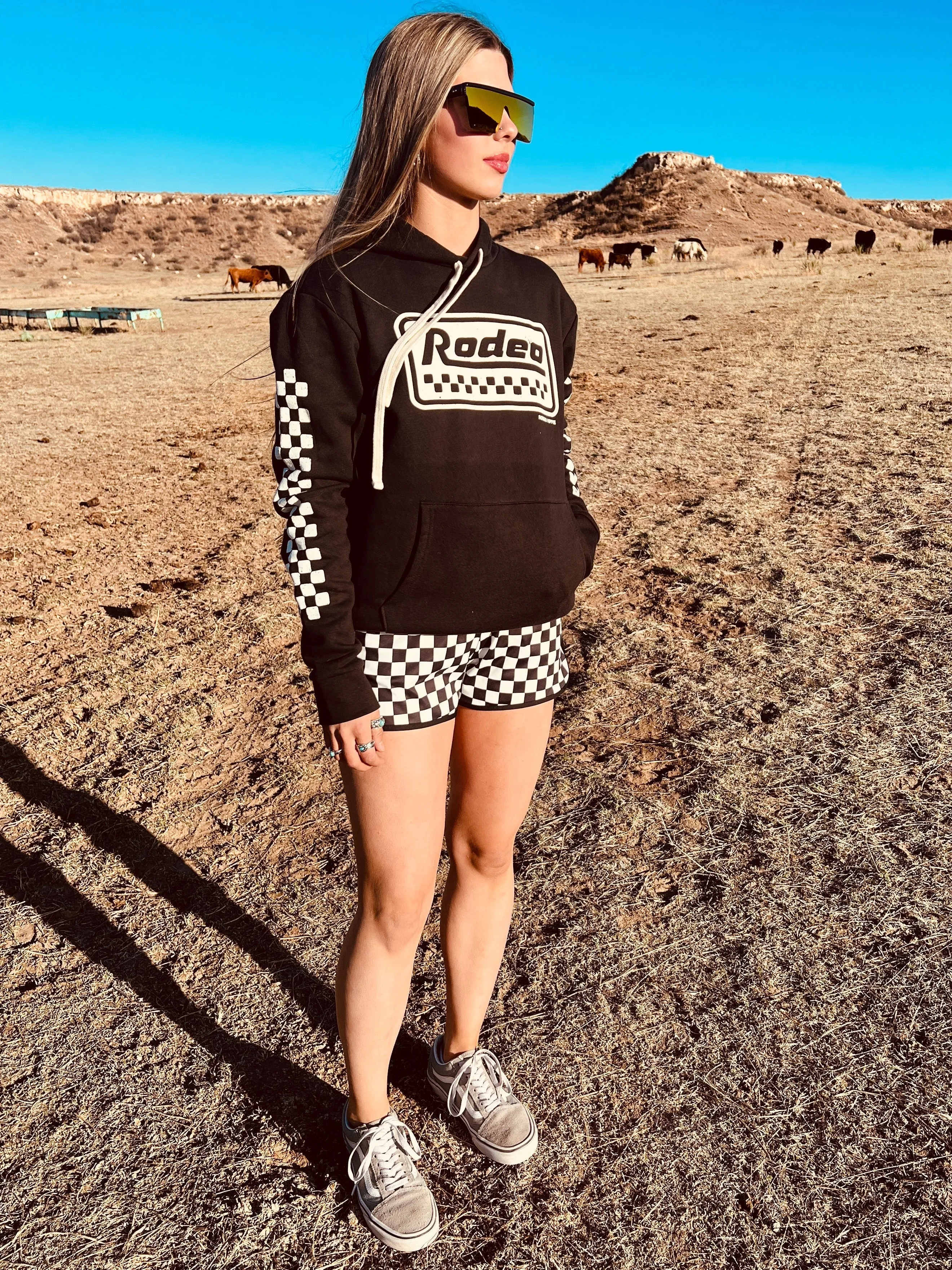 Unisex Rodeo Racer Black Hoodie*