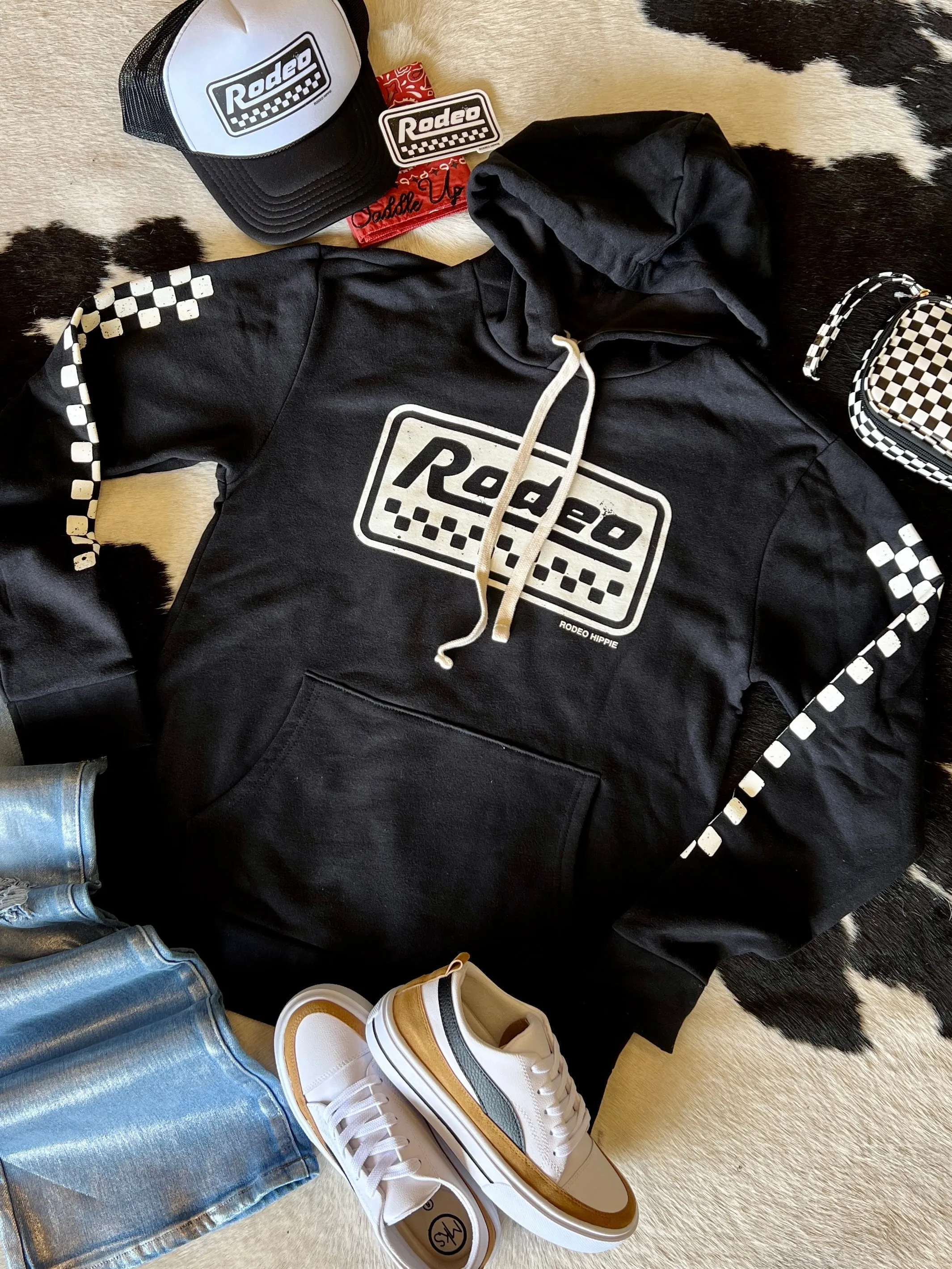 Unisex Rodeo Racer Black Hoodie*