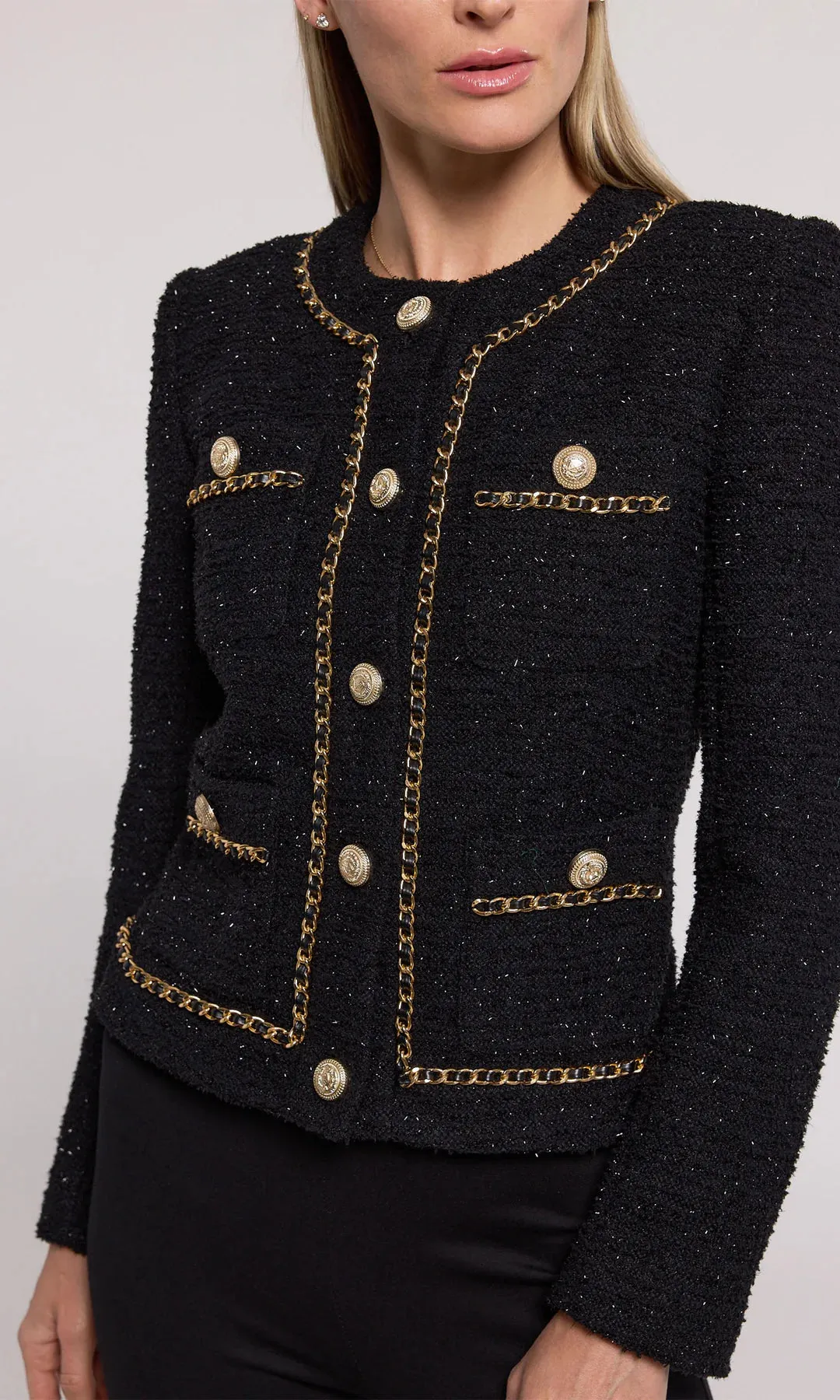 Velma Tweed Jacket - Black