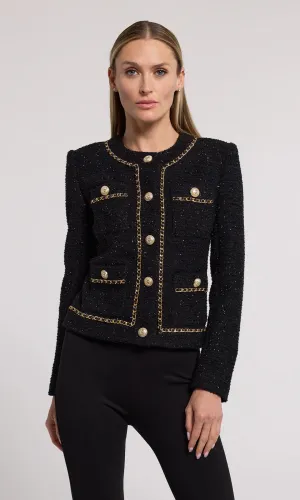 Velma Tweed Jacket - Black