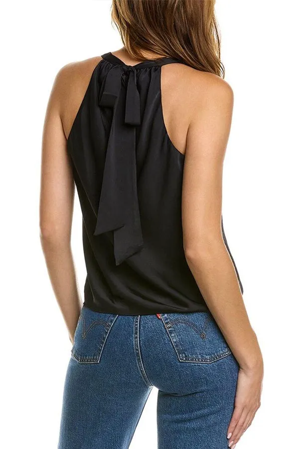 Victoria Cowl Neck Top - Black
