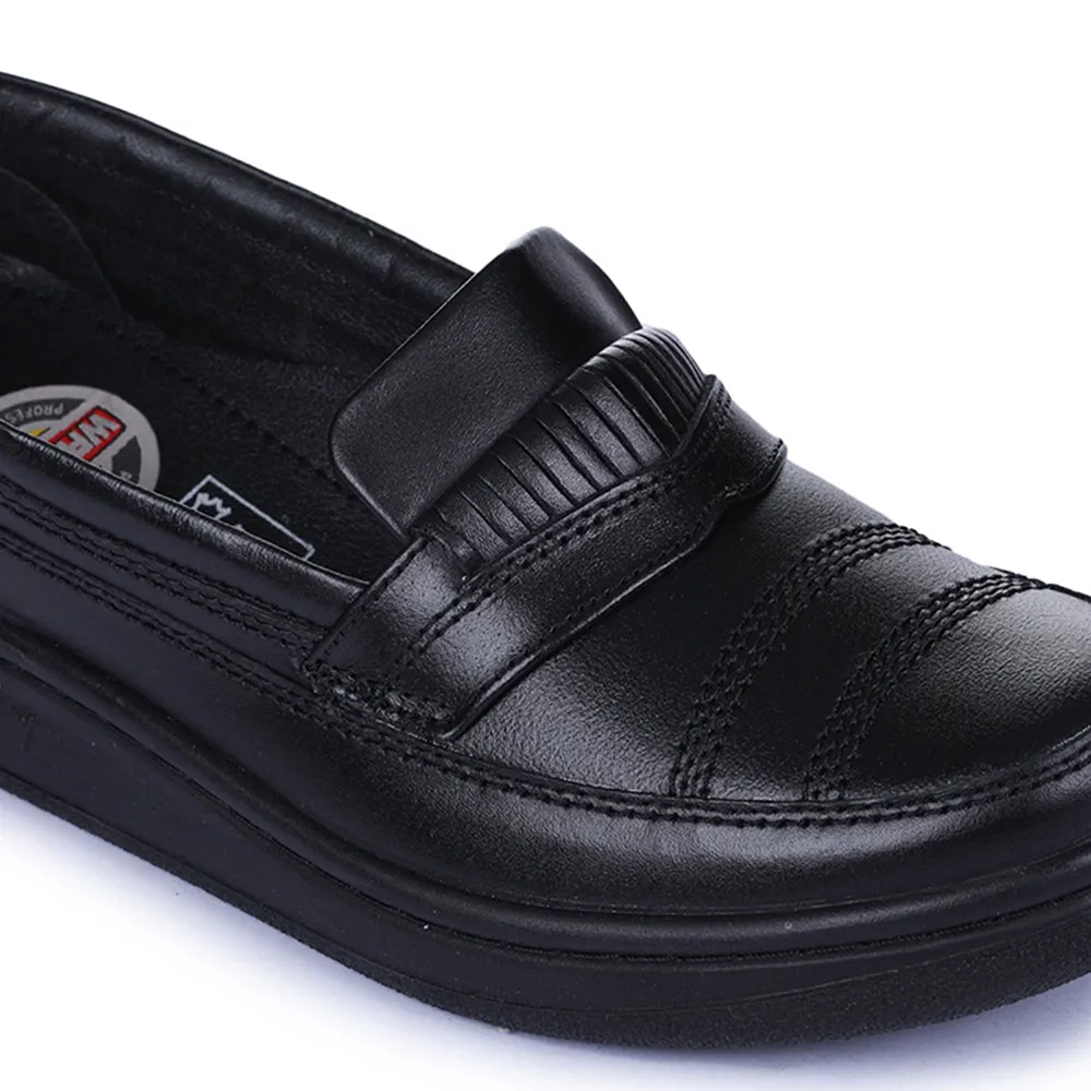 Warrior Black Formal Non Lacing Shoes For Men 2078-02 By Liberty