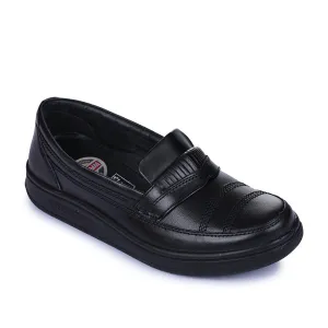 Warrior Black Formal Non Lacing Shoes For Men 2078-02 By Liberty