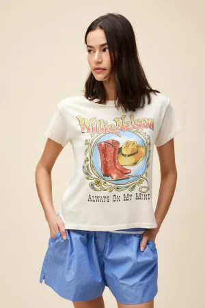 Willie Nelson Paisley Tee - Dirty White