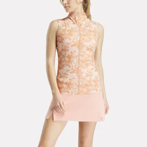 Women's Sleeveless Mock Neck Golf Top - Vector Abstract Print