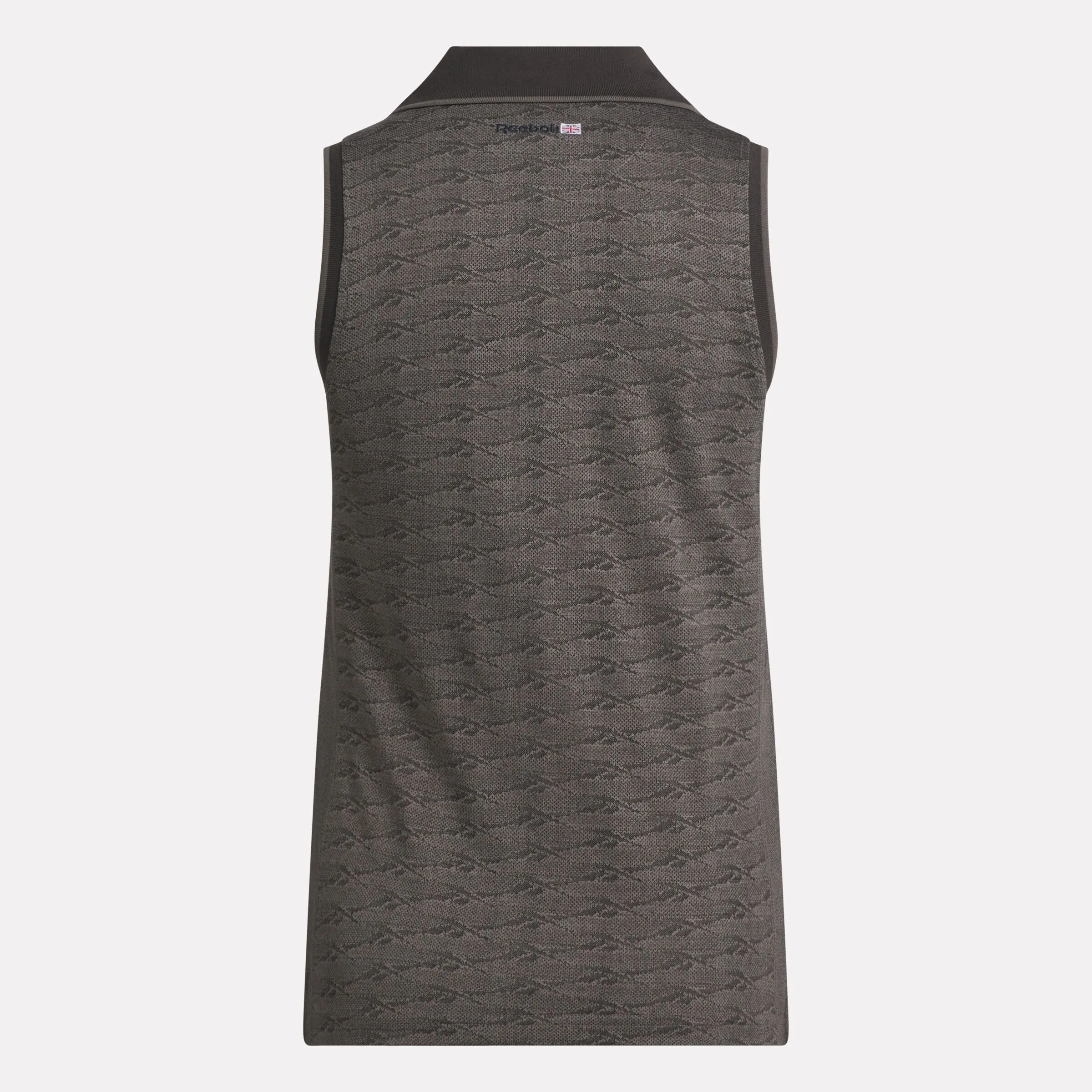 Women's Sleeveless Tonal Vector Jacquard Golf Polo Shirt