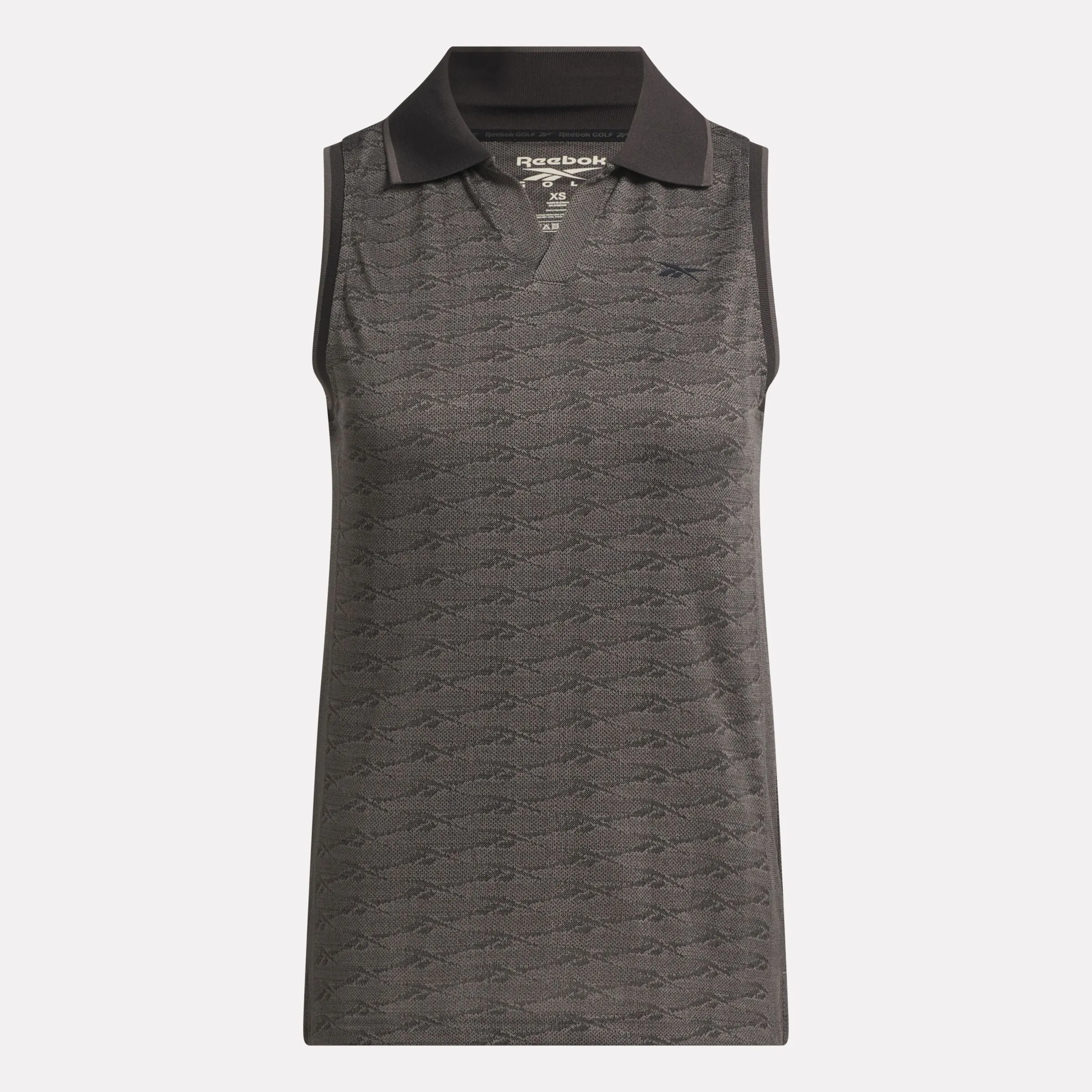 Women's Sleeveless Tonal Vector Jacquard Golf Polo Shirt