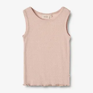 Wool Silk Singlet Cilia - pale lilac
