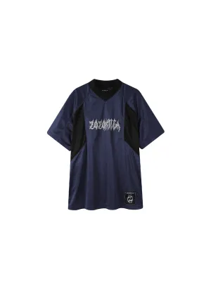 ZOZOKILLA Dark Blue Mesh Sports Jersey T - shirt